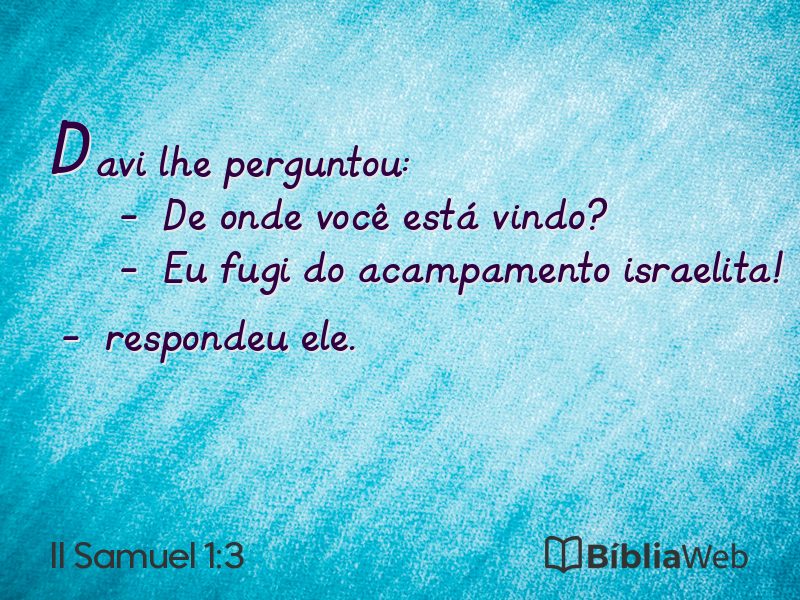 II Samuel 1:3 em imagem para compartilhar
