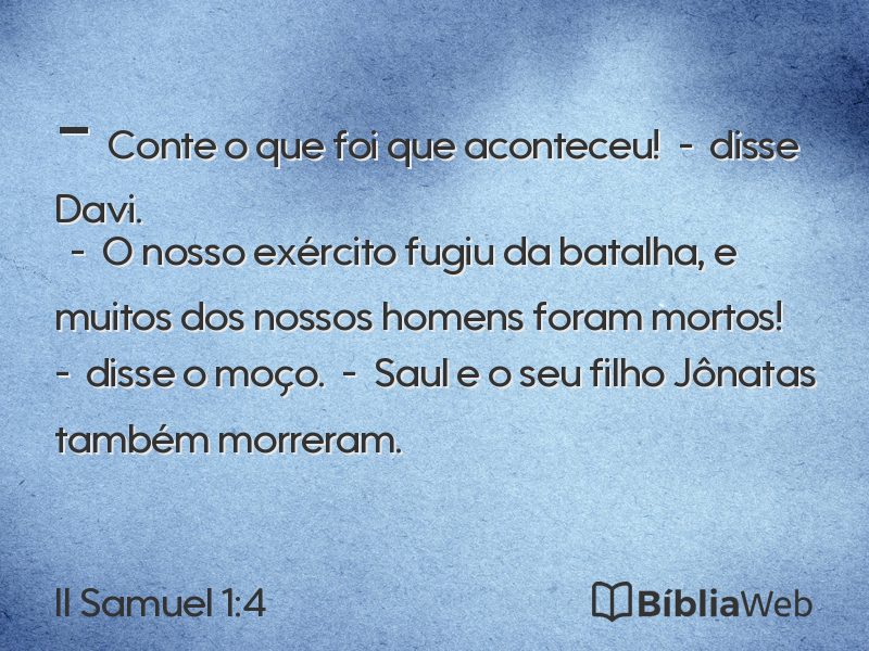 II Samuel 1:4 em imagem para compartilhar