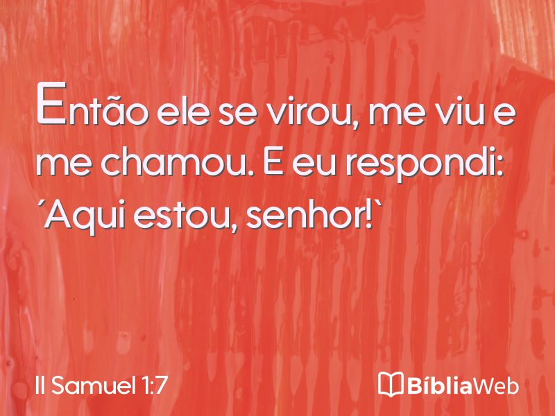 II Samuel 1:7 em imagem para compartilhar