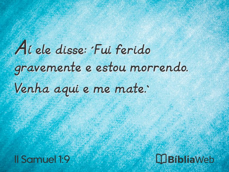II Samuel 1:9 em imagem para compartilhar