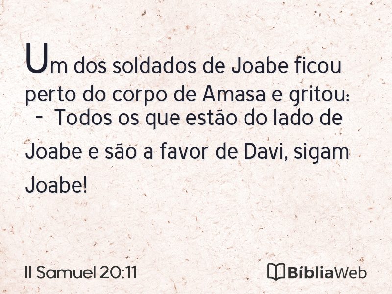 II Samuel 20:11 em imagem para compartilhar