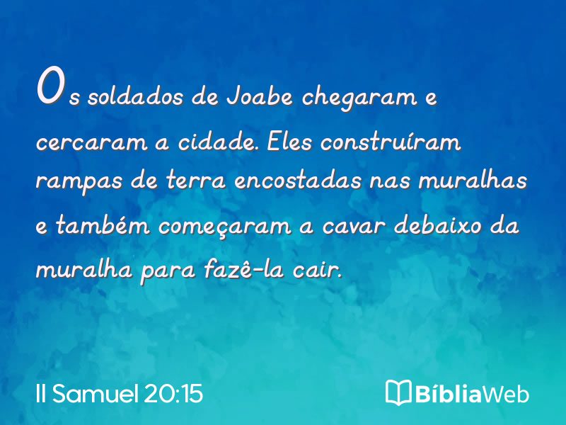 II Samuel 20:15 em imagem para compartilhar
