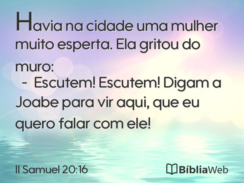 II Samuel 20:16 em imagem para compartilhar