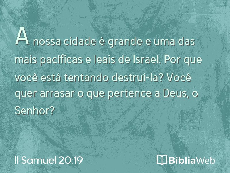 II Samuel 20:19 em imagem para compartilhar