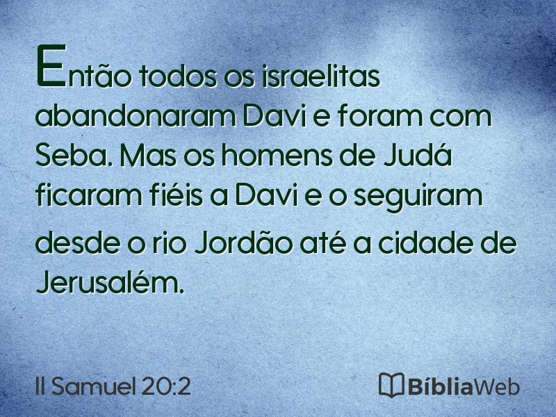 II Samuel 20:2 em imagem para compartilhar
