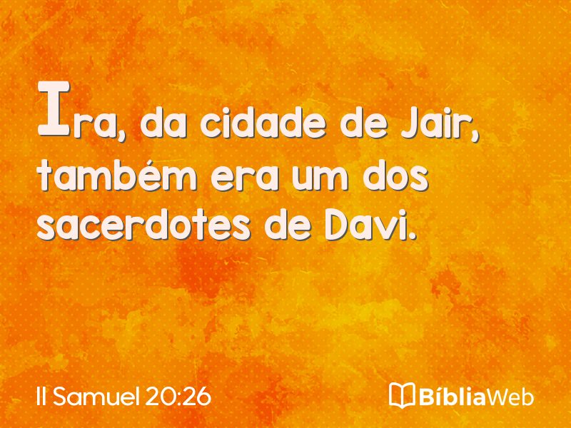 II Samuel 20:26 em imagem para compartilhar