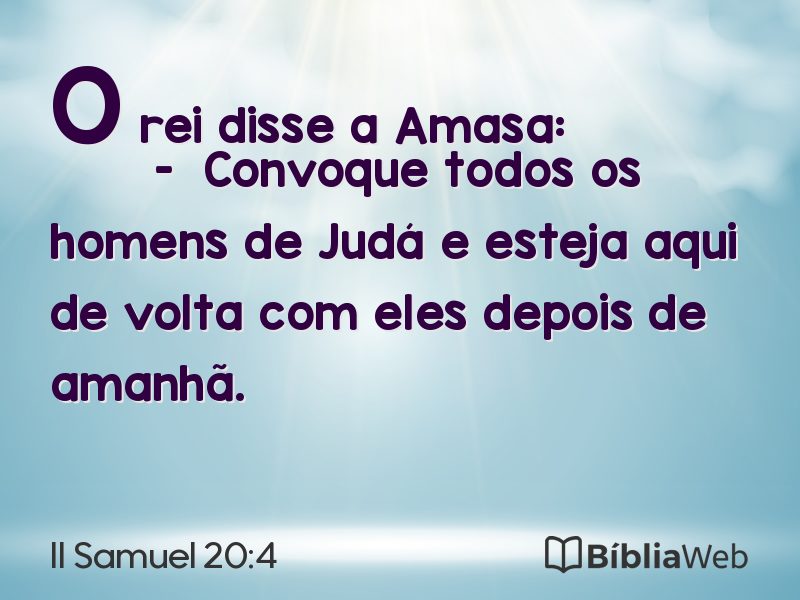II Samuel 20:4 em imagem para compartilhar