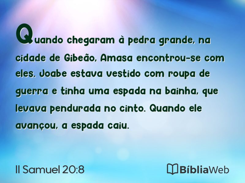 II Samuel 20:8 em imagem para compartilhar