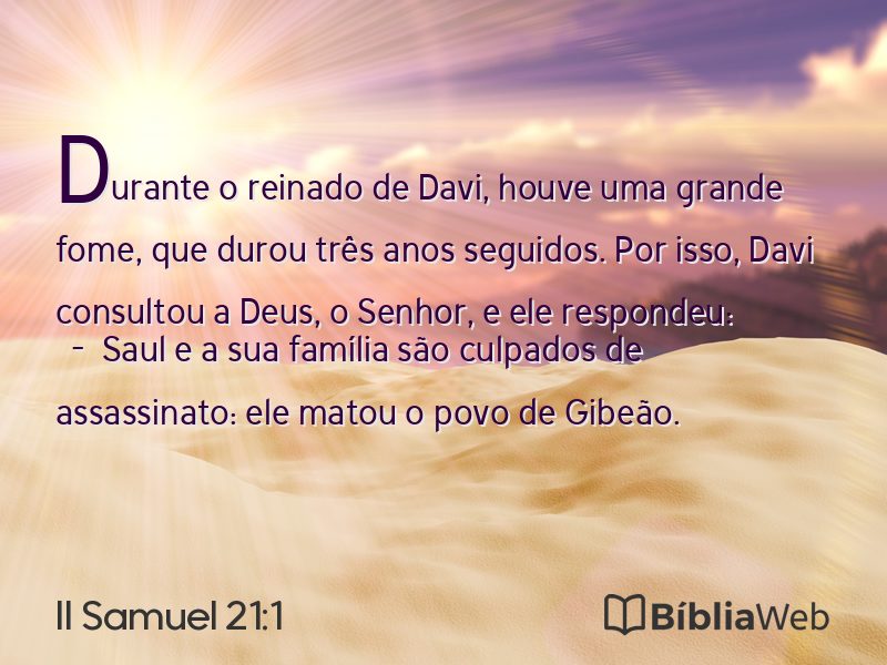 II Samuel 21:1 em imagem para compartilhar