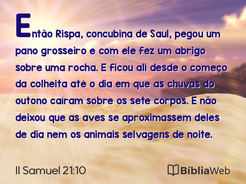 II Samuel 21:10 em imagem para compartilhar