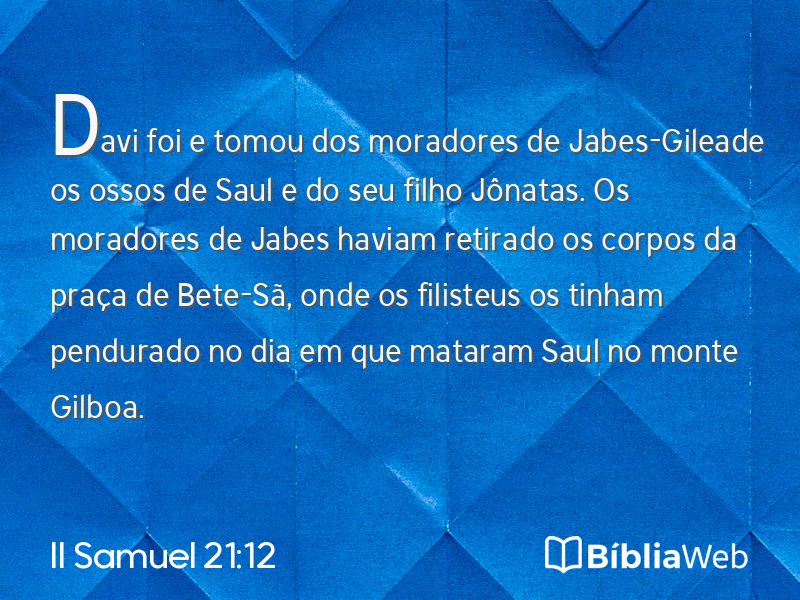 II Samuel 21:12 em imagem para compartilhar