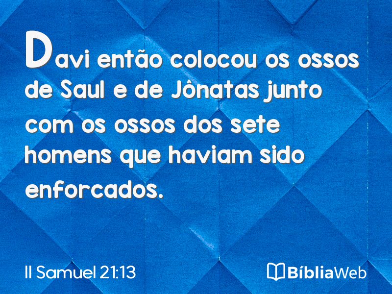 II Samuel 21:13 em imagem para compartilhar