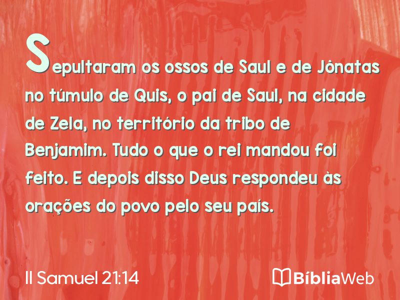 II Samuel 21:14 em imagem para compartilhar