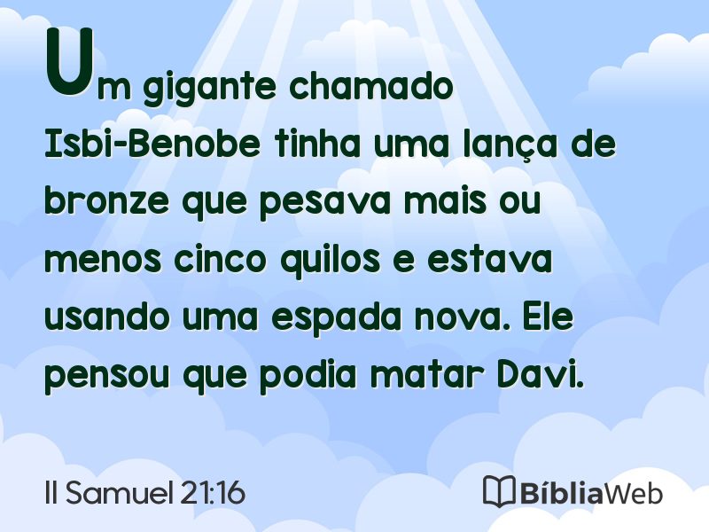 II Samuel 21:16 em imagem para compartilhar