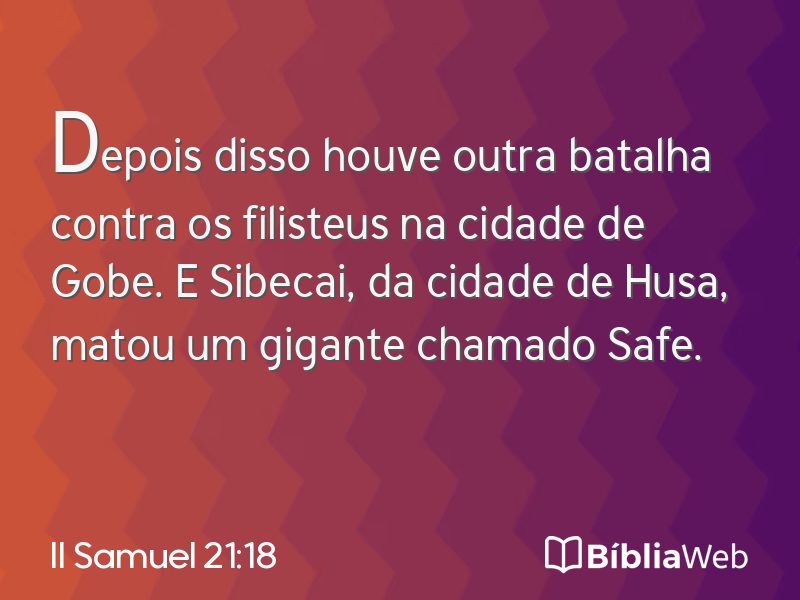 II Samuel 21:18 em imagem para compartilhar