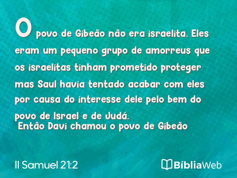 II Samuel 21:2 em imagem para compartilhar