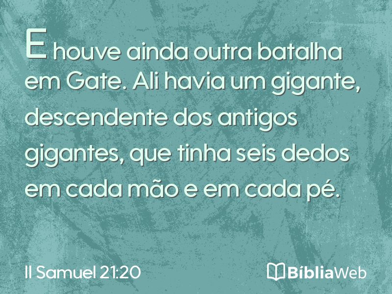 II Samuel 21:20 em imagem para compartilhar