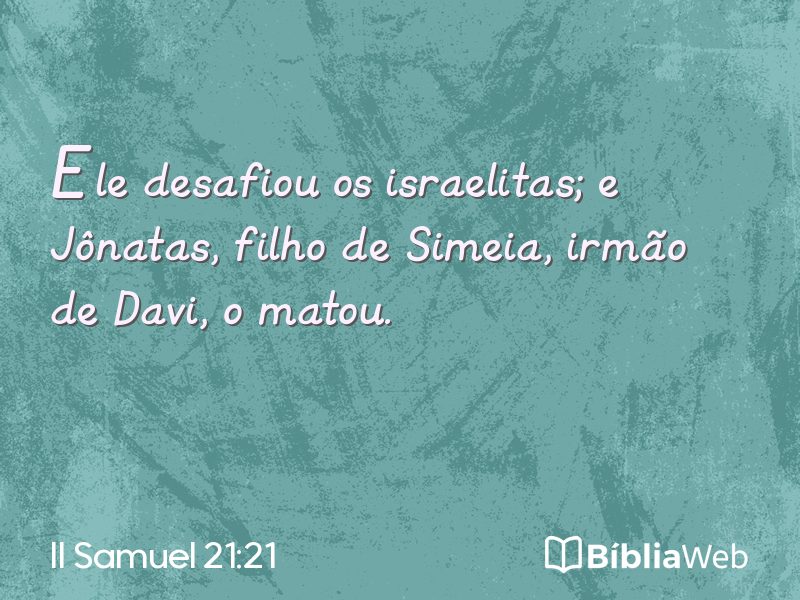 II Samuel 21:21 em imagem para compartilhar
