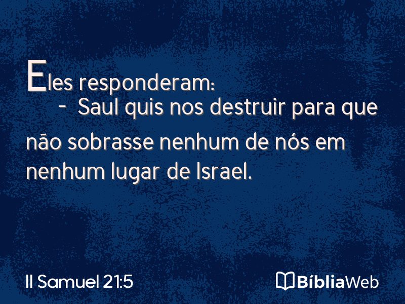 II Samuel 21:5 em imagem para compartilhar
