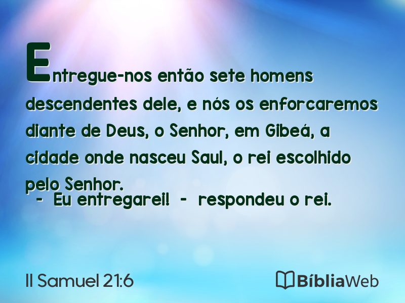 II Samuel 21:6 em imagem para compartilhar