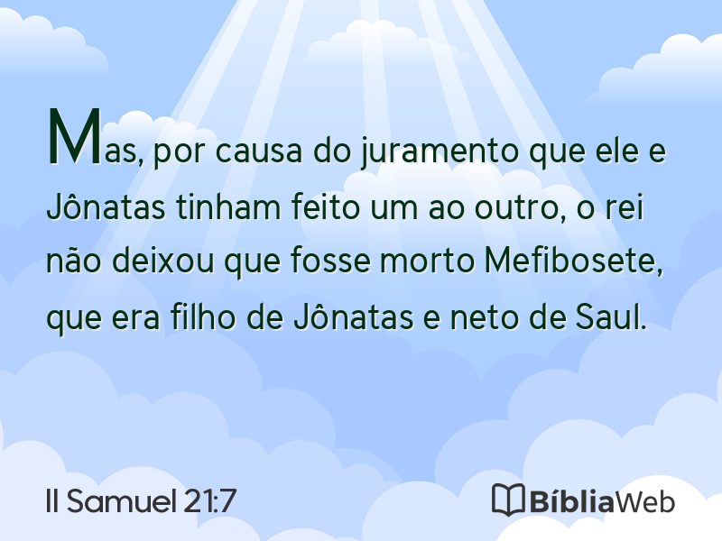 II Samuel 21:7 em imagem para compartilhar