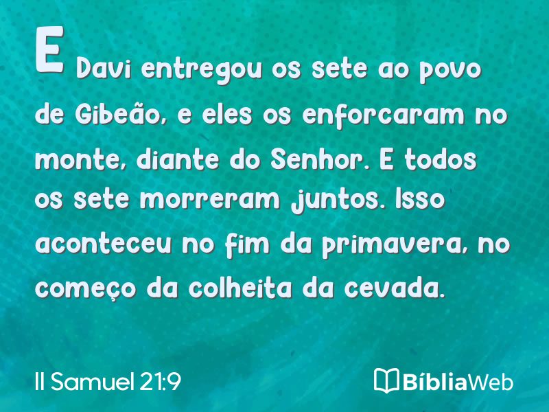 II Samuel 21:9 em imagem para compartilhar
