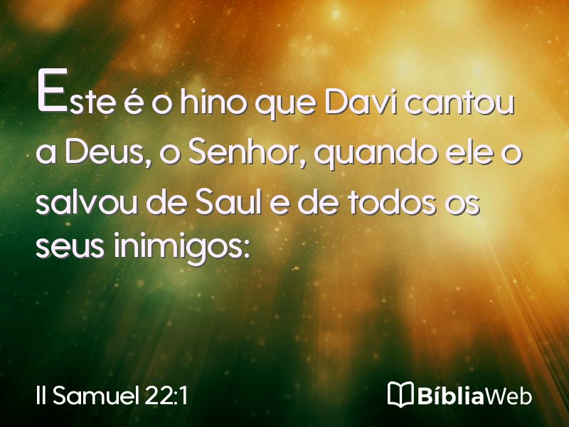 II Samuel 22:1 em imagem para compartilhar