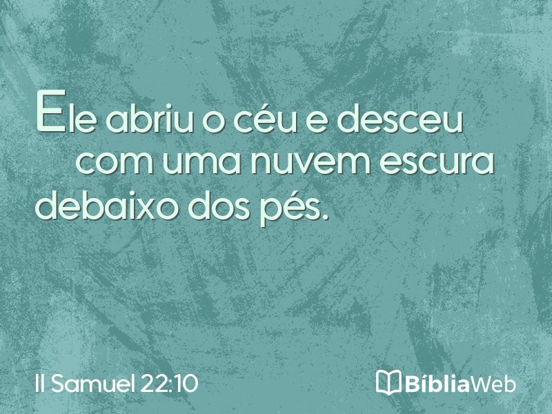 II Samuel 22:10 em imagem para compartilhar