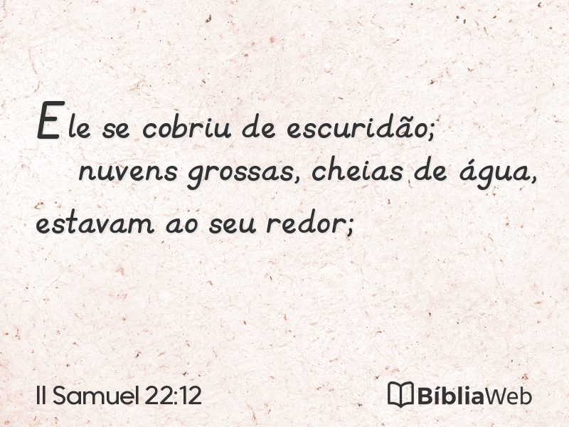 II Samuel 22:12 em imagem para compartilhar