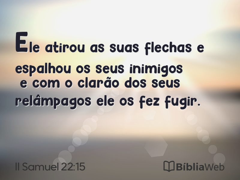 II Samuel 22:15 em imagem para compartilhar