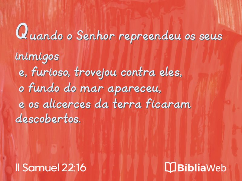 II Samuel 22:16 em imagem para compartilhar