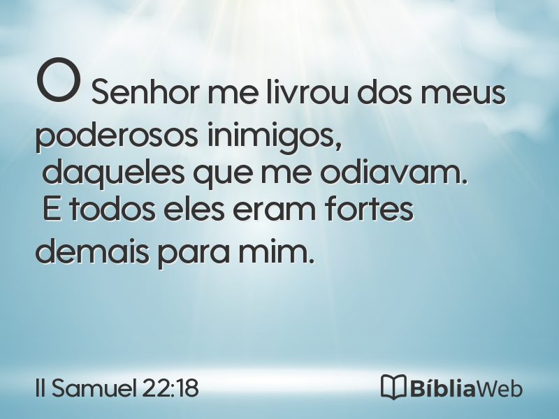 II Samuel 22:18 em imagem para compartilhar