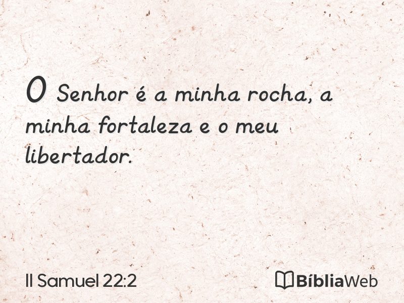 II Samuel 22:2 em imagem para compartilhar