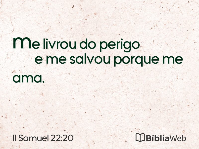 II Samuel 22:20 em imagem para compartilhar