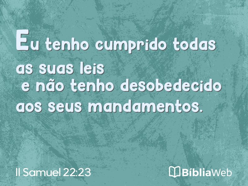 II Samuel 22:23 em imagem para compartilhar