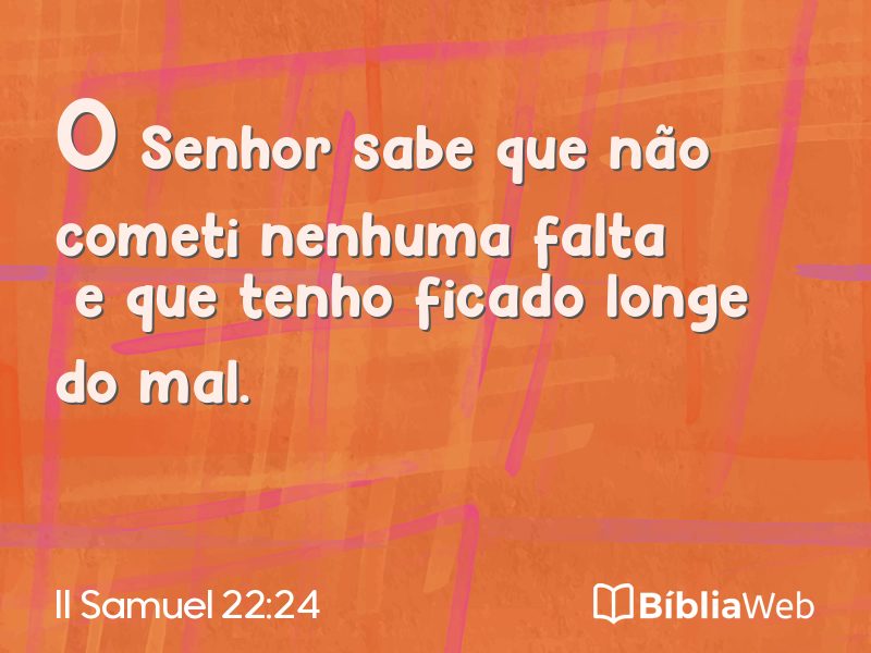 II Samuel 22:24 em imagem para compartilhar