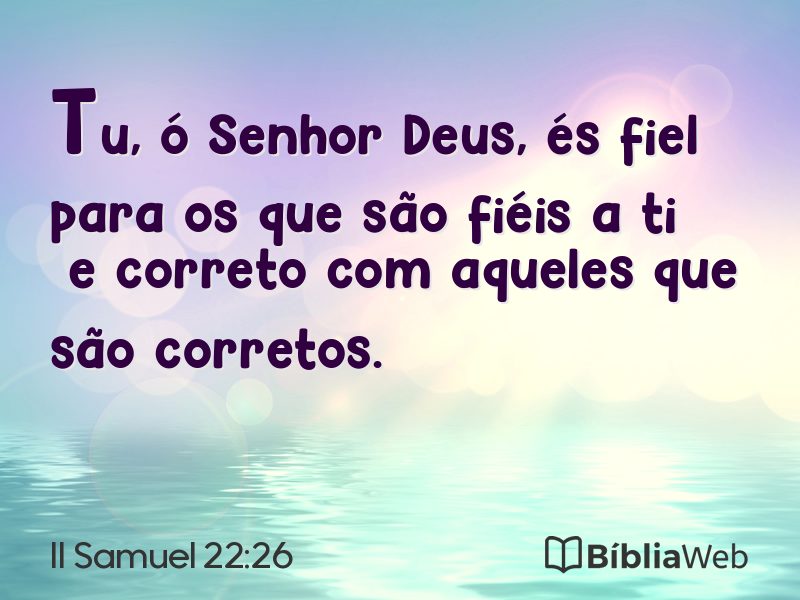 II Samuel 22:26 em imagem para compartilhar