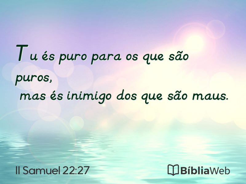 II Samuel 22:27 em imagem para compartilhar