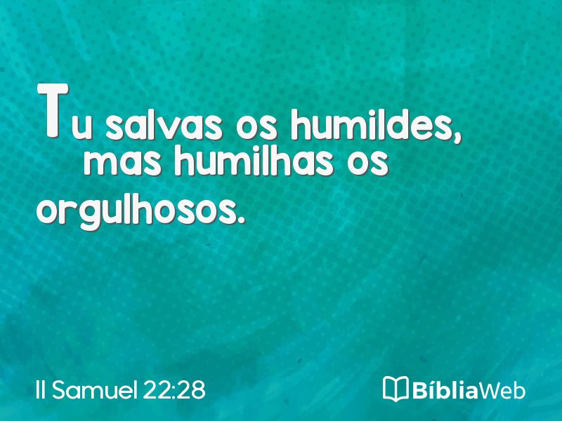 II Samuel 22:28 em imagem para compartilhar