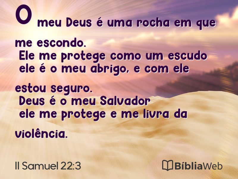 II Samuel 22:3 em imagem para compartilhar