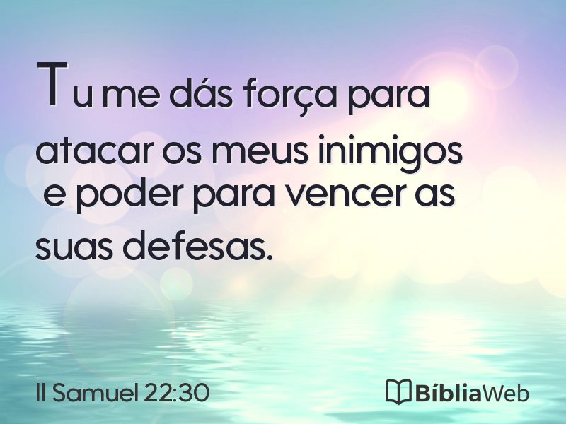 II Samuel 22:30 em imagem para compartilhar