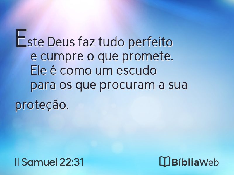 II Samuel 22:31 em imagem para compartilhar