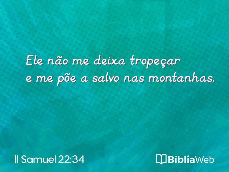 II Samuel 22:34 em imagem para compartilhar