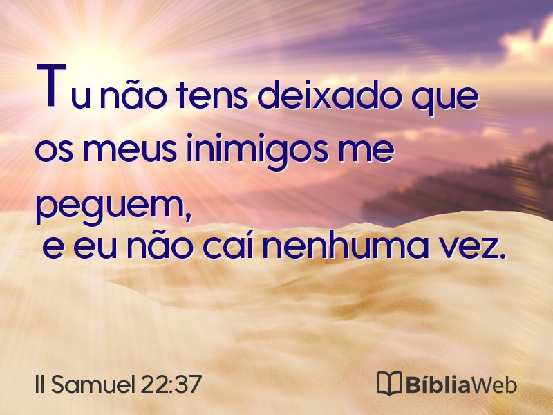 II Samuel 22:37 em imagem para compartilhar
