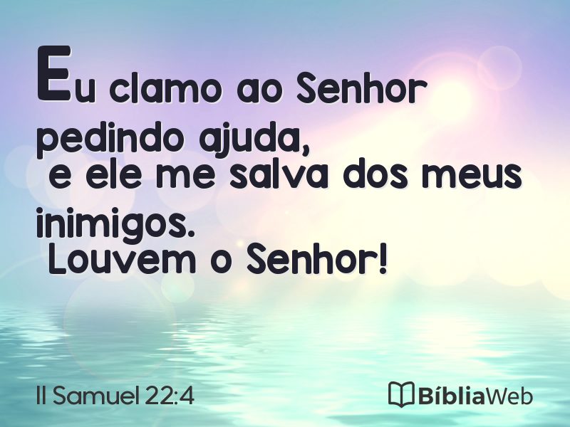 II Samuel 22:4 em imagem para compartilhar