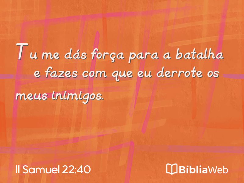 II Samuel 22:40 em imagem para compartilhar