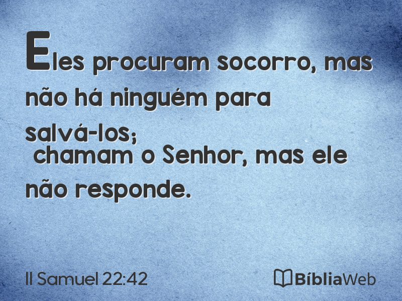 II Samuel 22:42 em imagem para compartilhar