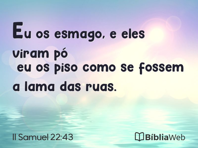 II Samuel 22:43 em imagem para compartilhar