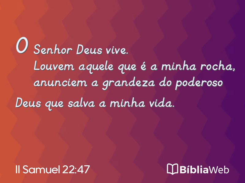 II Samuel 22:47 em imagem para compartilhar