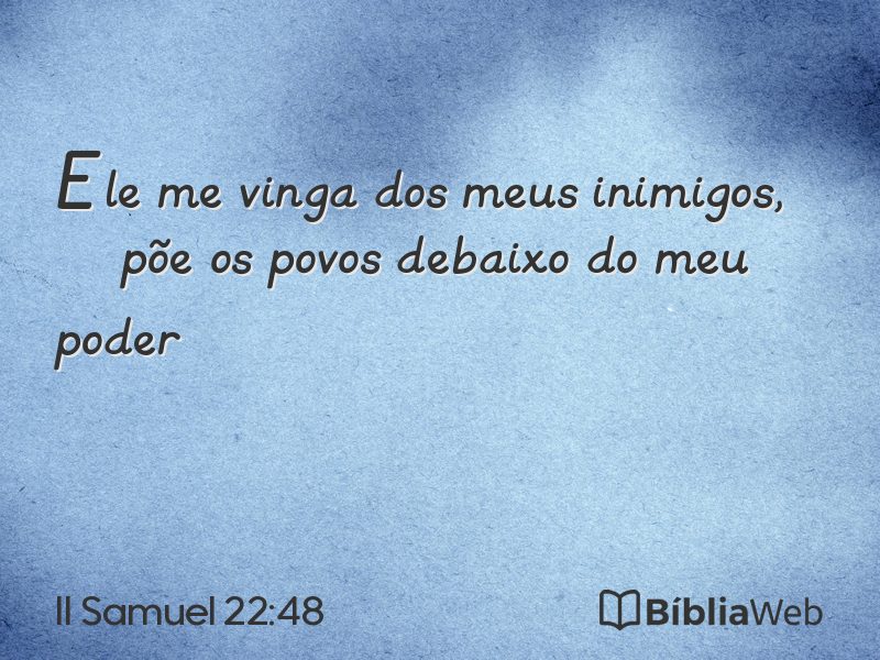 II Samuel 22:48 em imagem para compartilhar
